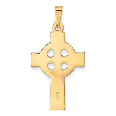14K Yellow Gold Celtic Cross Pendant – view 5