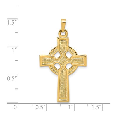14K Yellow Gold Celtic Cross Charm – view 4