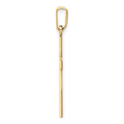 14K Yellow Gold Laser Etched Cross Charm – view 3
