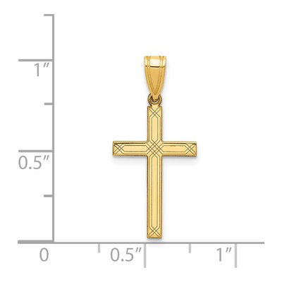 14K Yellow Gold Cross Pendant – view 4