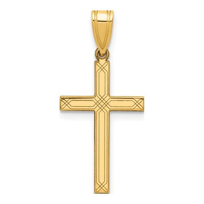 14K Yellow Gold Cross Pendant