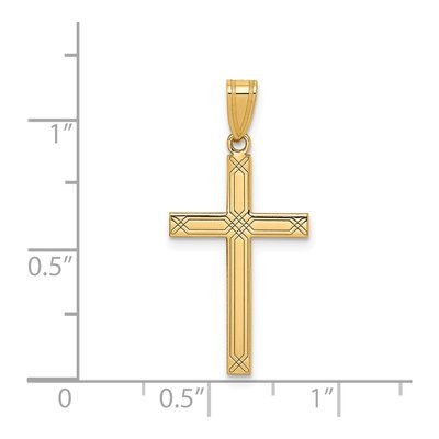 14K Yellow Gold Cross Pendant – view 4