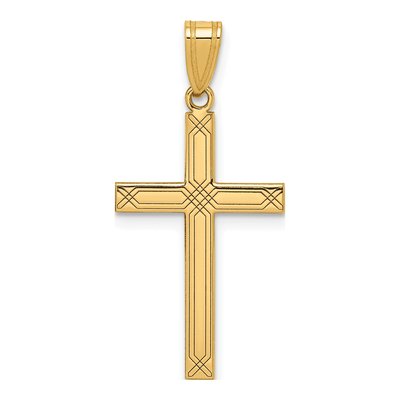 14K Yellow Gold Cross Pendant