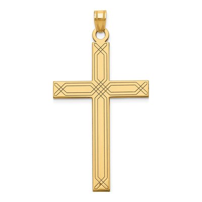 14K Yellow Gold Cross Pendant