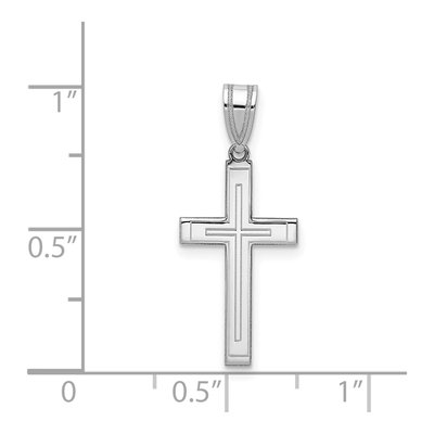 14K White Gold Cross Pendant – view 4