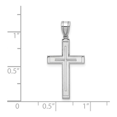 14K White Gold Cross Pendant – view 4