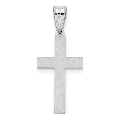 14K White Gold Cross Pendant – view 5
