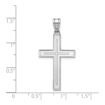 14K White Gold Cross Pendant – view 4