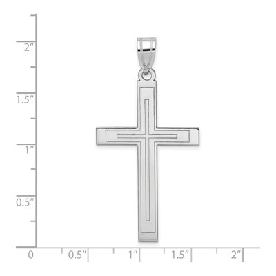 14K White Gold Cross Pendant – view 4