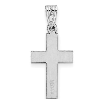 14K White Gold Cross Pendant – view 5