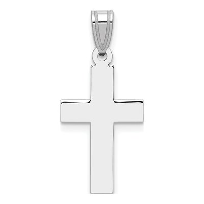 14K White Gold Cross Pendant