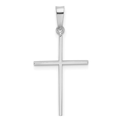 14K White Gold Cross Pendant – view 5