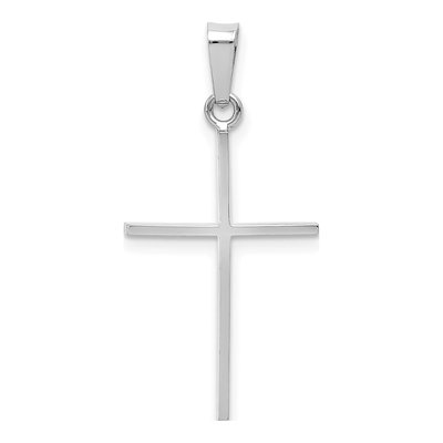 14K White Gold Cross Pendant