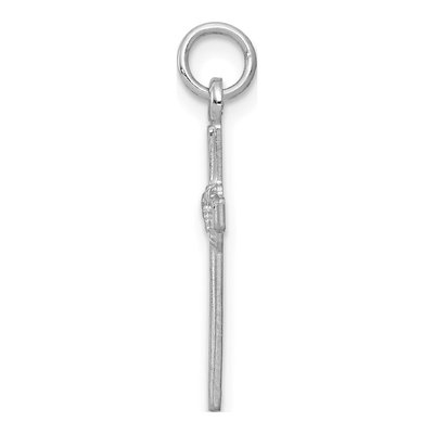 14K White Gold Cross Pendant – view 3