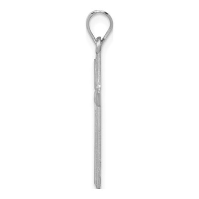 14K White Gold Hollow Cross Pendant – view 3