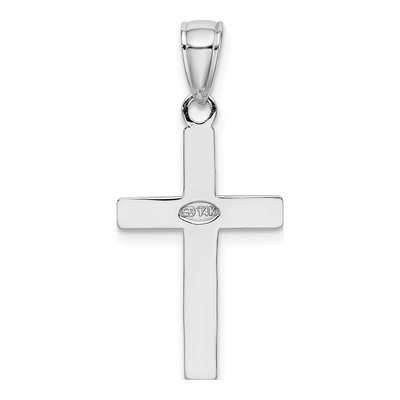 14K White Gold Cross Pendant – view 4