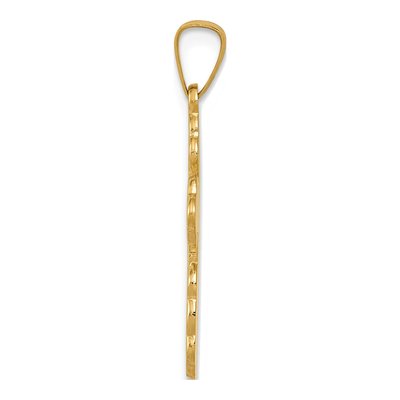14K Yellow Gold Eastern Orthodox Cross Charm – view 3