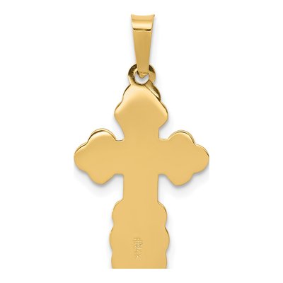 14K Yellow Gold Eastern Orthodox Cross Charm – view 5