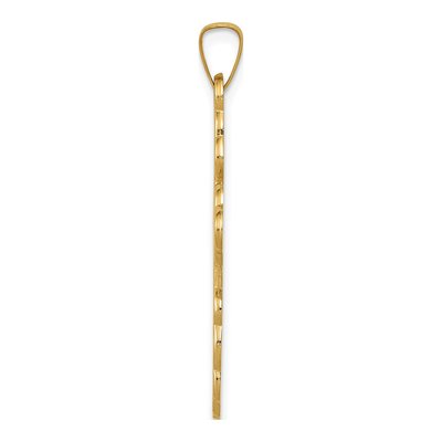 14K Yellow Gold Eastern Orthodox Cross Pendant – view 3