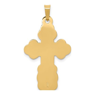 14K Yellow Gold Eastern Orthodox Cross Pendant – view 5