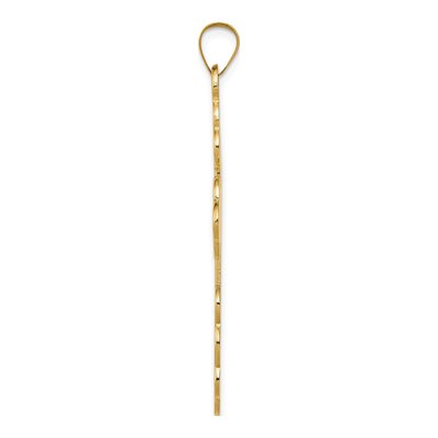 14K Yellow Gold Large Eastern Orthodox Cross Pendant – view 3