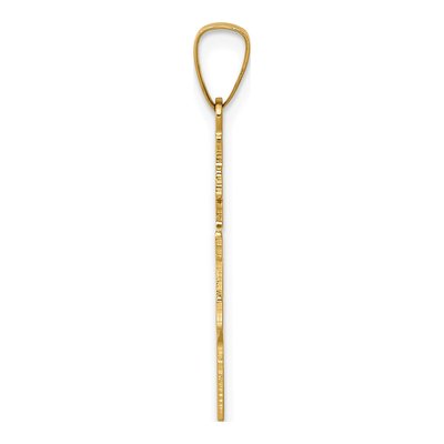 14K Yellow Gold Eastern Orthodox Cross Charm – view 3