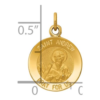 14K Yellow Gold Saint Andrew Medal Charm – view 4