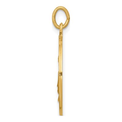 14K Yellow Gold Saint Elizabeth Seton Medal Pendant – view 3