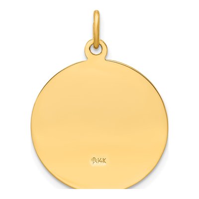 14K Yellow Gold Saint Elizabeth Seton Medal Pendant – view 5