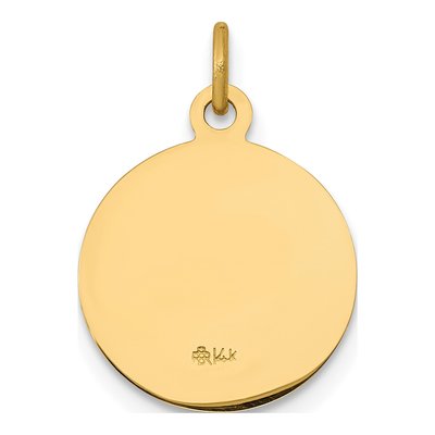 14K Yellow Gold Saint John Medal Round Charm – view 5
