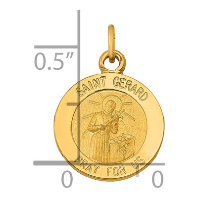 14K Yellow Gold Saint Gerard Medal Pendant – view 4