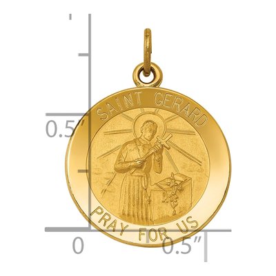 14K Yellow Gold Saint Gerard Medal Pendant – view 4