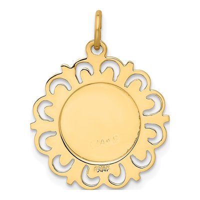 14K Yellow Gold Our of Assumption Medal Pendant – view 5