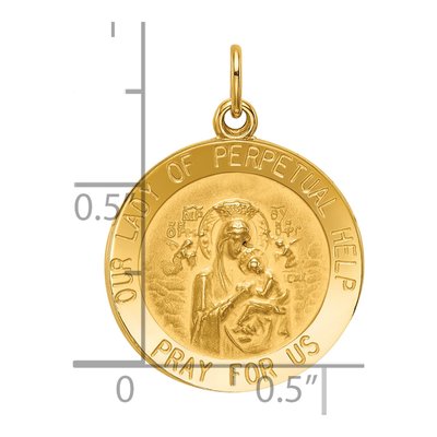 14K Yellow Gold Our of Perpetual Help Medal Pendant – view 3