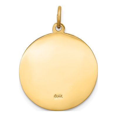 14K Yellow Gold St Luke Medal Pendant – view 5