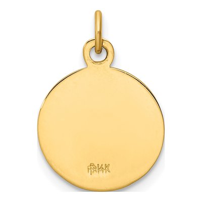 14K Yellow Gold Our of Mt Carmel Medal Charm – view 5