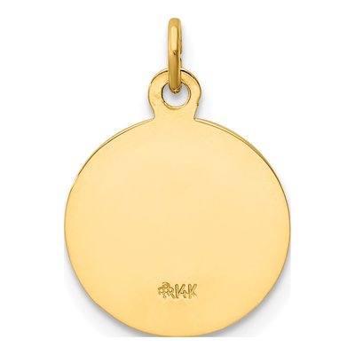 14K Yellow Gold Caridad Del Cobre Medal Charm – view 5