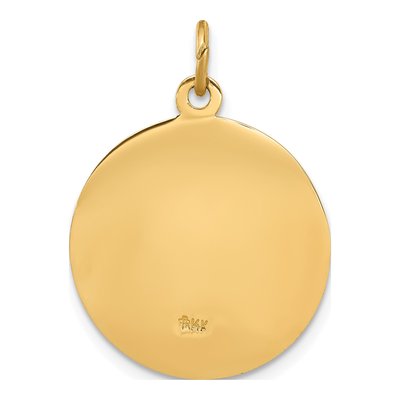 14K Yellow Gold Our of Fatima Medal Pendant – view 6