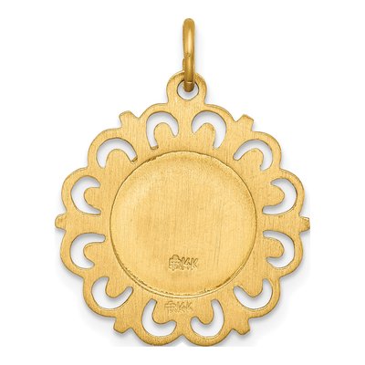 14K Yellow Gold Our of Fatima Medal Pendant – view 6