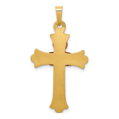 14K Two-Tone Gold Claddagh Cross Pendant – view 5