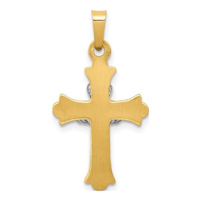 14K Two-Tone Gold Claddagh Cross Pendant – view 6