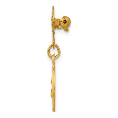14K Yellow Gold Saint Lucy Medal Pin – view 3
