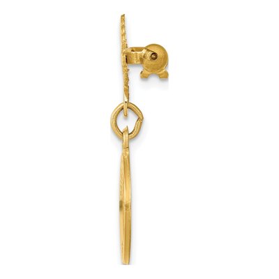 14K Yellow Gold Saint John the Baptist Medal Pin – view 3