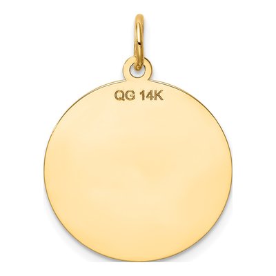 14K Yellow Gold Saint Jude Round Disc Charm – view 5