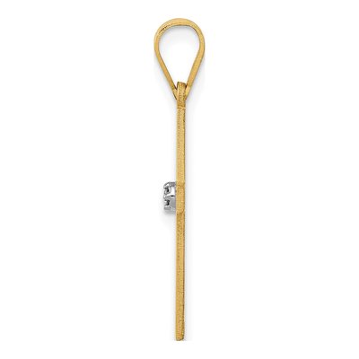 14K Yellow Gold Diamond Cross Pendant – view 3