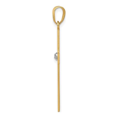 14K Yellow Gold Diamond Cross Pendant – view 3