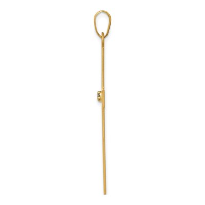 14K Yellow Gold Diamond Cross Pendant – view 3
