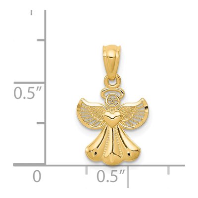 14K Yellow Gold Angel Pendant – view 4