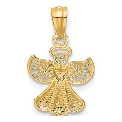14K Yellow Gold Angel Pendant – view 5