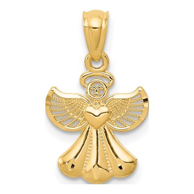 14K Yellow Gold Angel Pendant